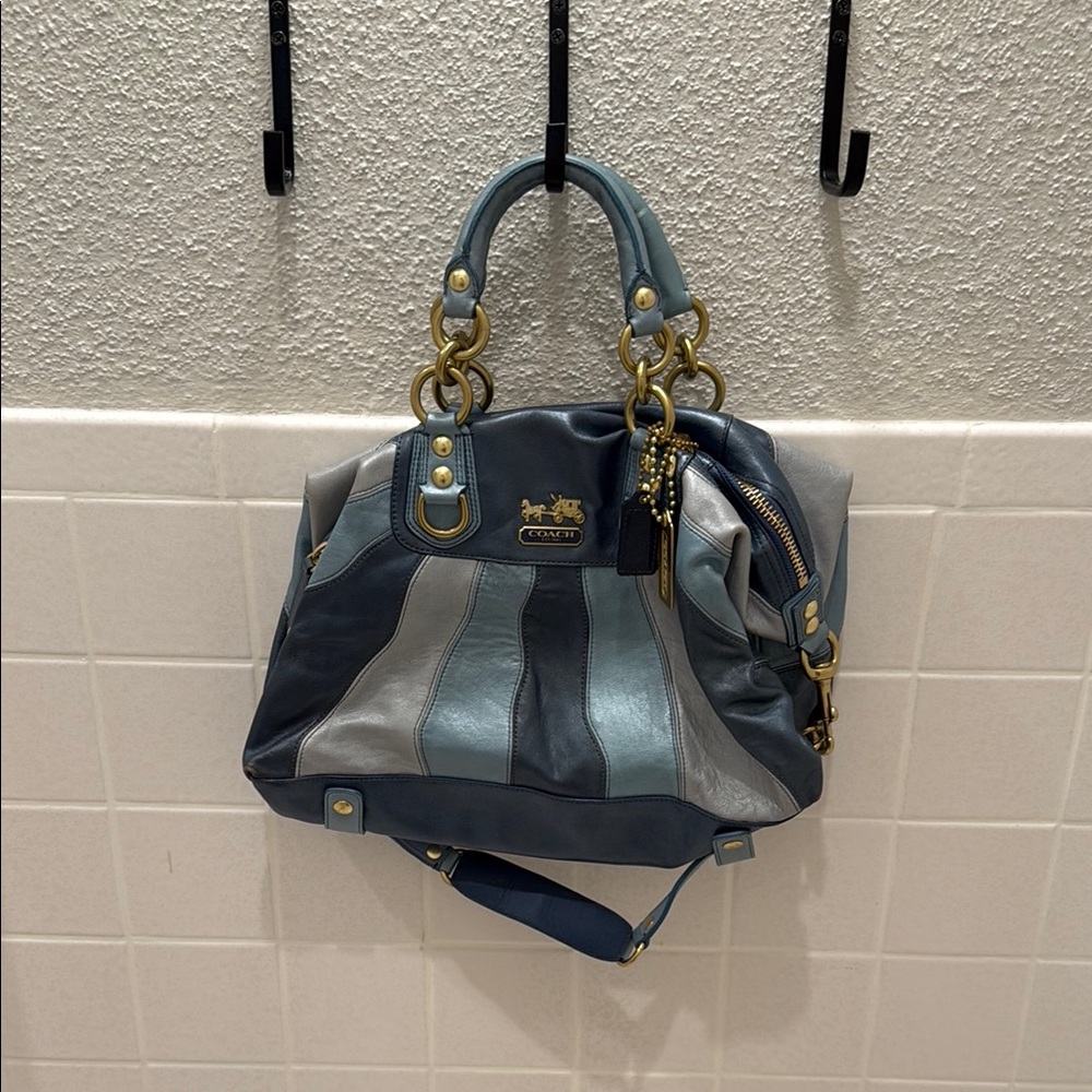 2008 Coach Limited Edition Leather Blue 2Way Handbag